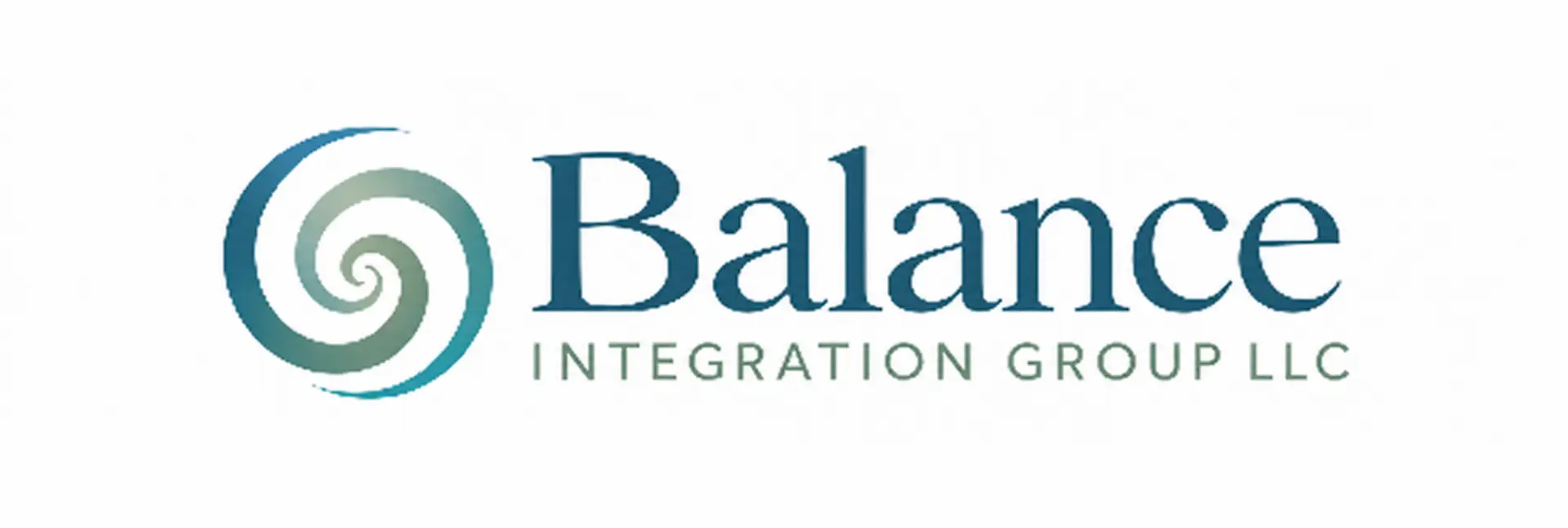 Balance Integration Group LLC logo with a spiral to the left.